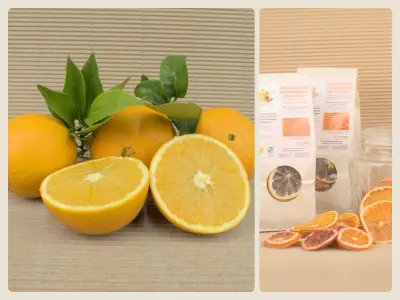 Organic Mixed Box 15.1 kg (15 kg oranges + 100 g dehydrated citrus fruits)