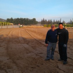 Ximet and Dani preparing the soil